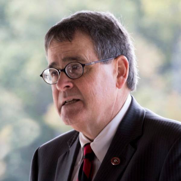 Photo of UGA President Jere Morehead speaking