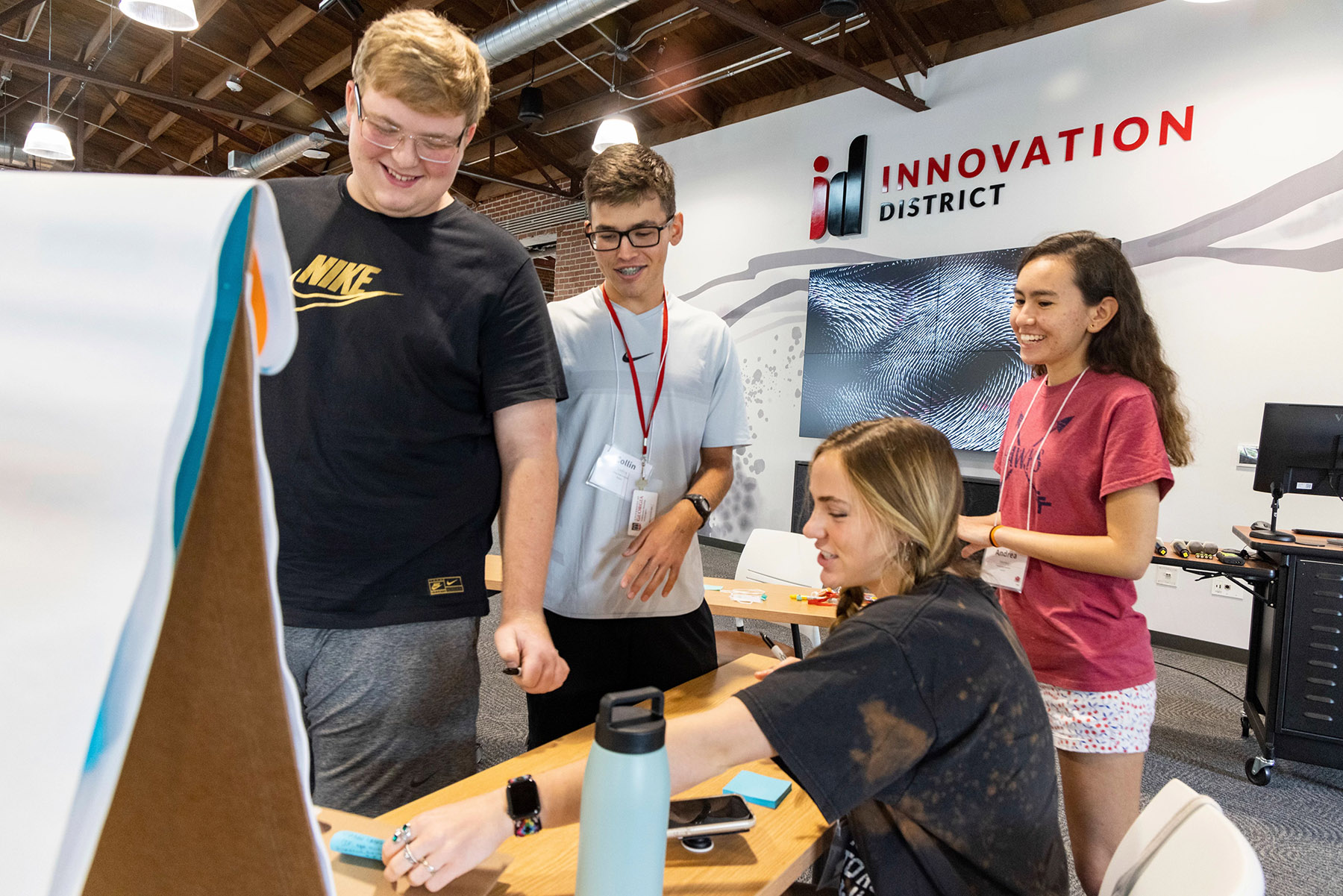 Students at Innovation District