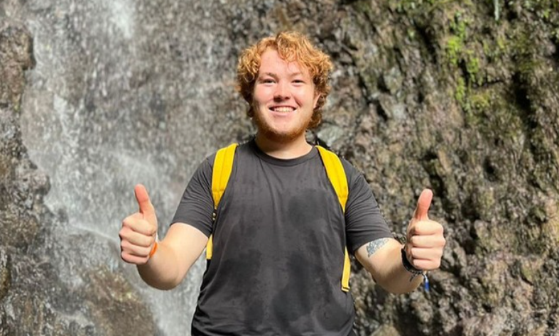 Birkley Heynen, living life to the fullest, studying abroad in Costa Rica to research micro-invertebrates in ephemeral and perennial streams.